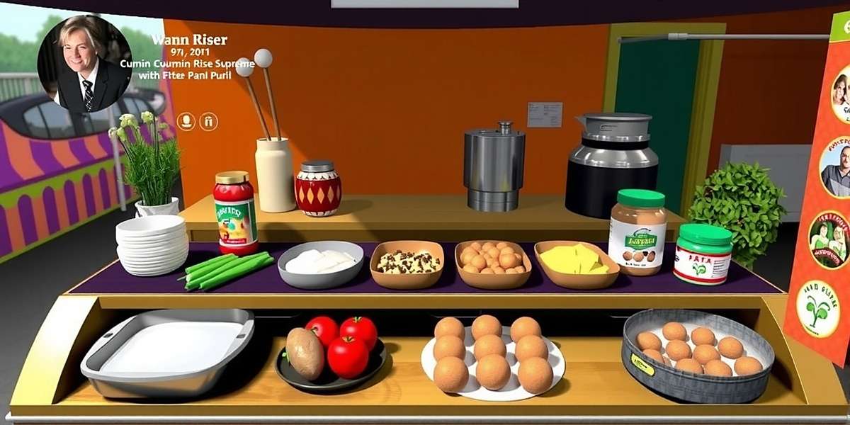 Cumin Rise Supreme - Street Food Challenges Cumin Rise Supreme street food mode showing a virtual pani puri stall with ingredients